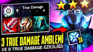 3 TRUE DAMAGE AMBLEMİ VE 9 TRUE DAMAGE EZİCİLİĞİ  HOLYTHOTH TFT [upl. by Etka]