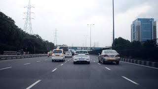 Driving on DelhiGurgaon Expressway  India 2017 [upl. by Trueman908]