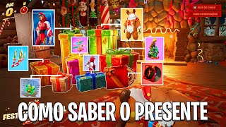 FORTNITE  COMO SABER A RECOMPENSA DE CADA PRESENTE  NATAL 2022 [upl. by Nevaed]