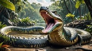 Anaconda🐍🐍 attack Crocodile 🐊😱😱😱 virelshorts shortvideo trendingvideo wildanimalssurvivevirel [upl. by Argella576]