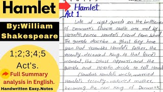 Hamlet by William Shakespeare  Hamlet play Summary and full analysis in English 5 Acts [upl. by Ariadne11]