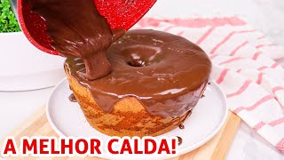 COBERTURA DE CHOCOLATE PARA BOLO DE CENOURA COM LEITE CONDENSADO CREMOSA  Receita [upl. by Anahcra]