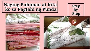 Cutting and stitching Overlap Pillow casePaano magtahi ng Punda na walang zipper [upl. by Peggi]