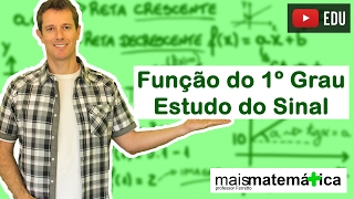 Função do Primeiro Grau Função Afim Estudo do Sinal Aula 9 de 9 [upl. by Larson]