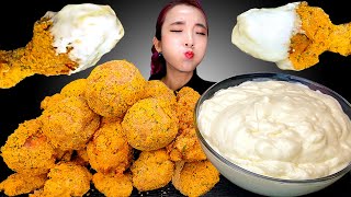 Mukbang✨뿌링클닭다리 뿌링치즈볼 뿌링소스 듬뿍😄치킨 먹방🍗 BHC KOREAN SWEET FRIED CHICKEN amp CHEESEBALL チキン ASMR 쎄미 [upl. by Peisch426]