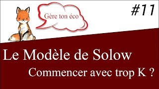 Macroéconomie  Commencer avec trop de K dans léconomie Solow 11 [upl. by Nepil2]