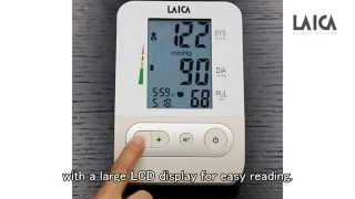 LAICA automatic arm blood pressure monitor BM2301  Memory function English [upl. by Ethelind24]