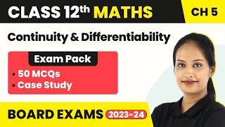 Class 12 Maths Chapter 5 MCQ 50 Solved  Continuity and Differentiability Class 12 MCQ 202223 [upl. by Notyal]