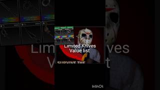 Survive the killer  roblox  limited knife 🔪 value list spectrum knife survivethekillerroblox [upl. by Yenetruoc127]