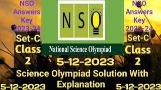 NSO Class 2 Solution 5122023  Science Olympiad Class 2 Answer Key  NSO Class 2 Answer Key sof [upl. by Niwri]