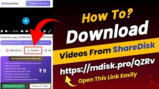 How To Download Video From ShareDisk  How To Open mdiskpro link  How To Open ShareDisk Link [upl. by Ahsenet]