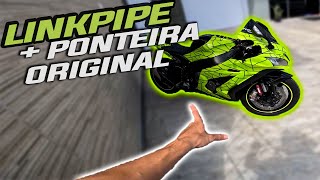 FICOU TOP OU NÃO CONFIRAM COMO FICOU O RONCO COM LINKPIPE  PONTEIRA ORIGINAL NA ZX10R [upl. by Iong]