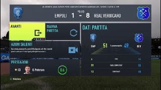 FIFA 22 Modalità Carriera 7 giornata della Serie A Enilive Empoli Real Verbicaro [upl. by Makell]