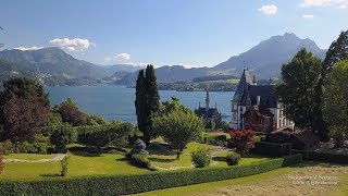 4K Meggenhorn Vierwaldstättersee Luzern SWITZERLAND アルプス山脈 [upl. by Ahseki]