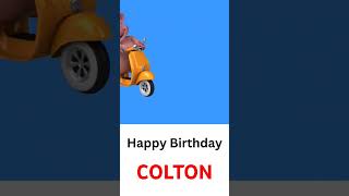 Happy Birthday 🎂 Colton Pig on Scooter Ecard Share a Birthday Song The Modern Birthday Song [upl. by Aihseket390]