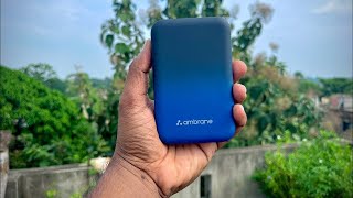 Ambrane 10000 mah wireless MagSafe power bank unboxing ASMR [upl. by Danita]