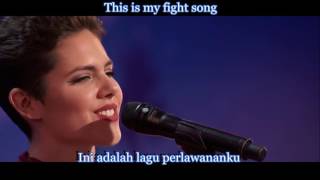 Calysta Bevier  Fight Song Lyric amp Terjemahan AGT2016 [upl. by Jabon]