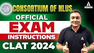 CLAT 2024 Exam Instructions 👩‍🏫  Step by Step Process Explained [upl. by Neitsirhc]