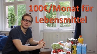 100€Monat für Lebensmittel  Kosten reduzieren durch bewussten Konsum [upl. by Aerbua]