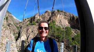 El Saltillo a superb suspension bridge near Malaga under the impressive La Maroma 2069m [upl. by Akanke725]