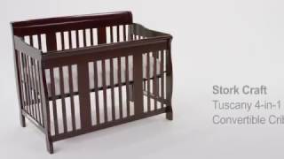 Stork Craft Tuscany 4in1 Convertible Crib Espresso [upl. by Annoyik]