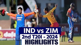 IND vs ZIM Full Match Highlights India vs Zimbabwe 2nd T20 Highlights  Match Highlights [upl. by Shanta]