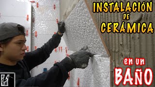 Cómo instalar cerámica EN UN BAÑO 🚿  Instalaciones [upl. by Llehsor951]