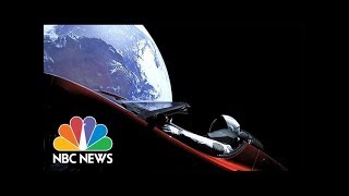 SpaceX Launches Car Into Orbit Starman In The Sky  NBC News [upl. by Merchant75]