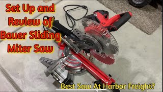 BAUER 10” DualBevel Sliding Compound Miter Saw  Unboxing and Review [upl. by Croix]