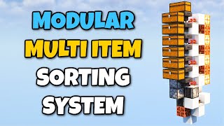 Minecraft TINY Modular Multi Item Sorting System [upl. by Magree]