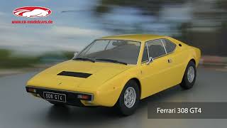 ckmodelcarsvideo Ferrari 308 GT4 Baujahr 1974 gelb 118 KKScale [upl. by Oreste]