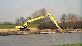 Wasserbau an der Ems bei Rhede  Water construction in Rhede Germany [upl. by Maeve]