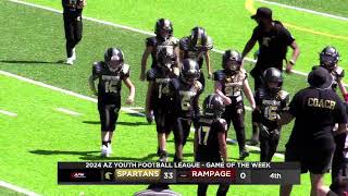 2024 AZYFL  SPARTANS VS RAMPAGE  8U [upl. by Nilpik633]