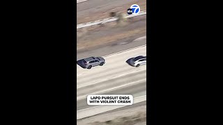 Driver of stolen vehicle killed in highspeed chase in LA County [upl. by Esilec323]