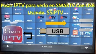 Resuelva de Cargar Listas M3U  IPTV a  SSIPTV  Y Verlo en SMARTV [upl. by Dannica]