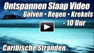 Oceaan Golven Regen Krekels Slaap Video Ontspannen Natuurgeluiden Water Slapen Ambient Geluiden uur [upl. by Sydelle]