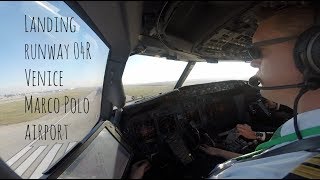 Approach and landing runway 04R Venice Marco Polo Airport VCE LIPZ [upl. by Amando474]