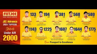 JEE Advanced 2024 Results🏆at FIITJEE East Delhi [upl. by Ailecra]