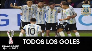 Todos los goles de la Selección Argentina en las eliminatorias a Qatar 2022 [upl. by Eninahpets]