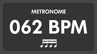 62 BPM  Metronome  16th Notes [upl. by Schug]