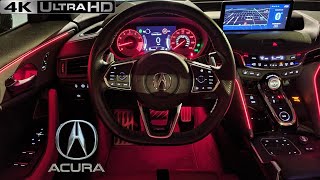 2021 Acura TLX ASpec  POV Night Drive 4K Binaural Audio ELS Studio 3D Sound System [upl. by Hymie]