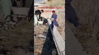 part 2 how to install precast drain sides concreting short engineering construction [upl. by Anson]