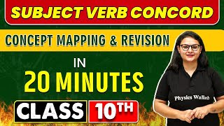 SUBJECT VERB CONCORD in 20 Minutes  Mind Map Series for Class 10th [upl. by Kermie]