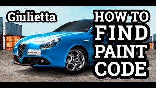 How To Find Paint Code Fast Alfa Romeo Giulietta Paint Number Location [upl. by Behrens357]