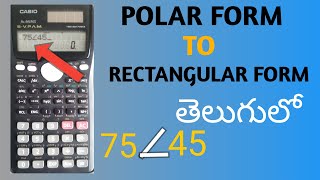 Polar to rectangular form conversion  polar form in telugu [upl. by Culhert]