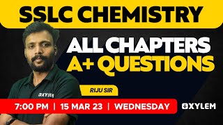 SSLC CHEMISTRY  ALL CHAPTERS A QUESTIONS  XYLEM SSLC [upl. by Arand]