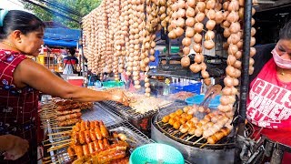 Street Food in Thailand  NIGHT MARKET Thai Food in Chiang Mai Thailand [upl. by Annert70]