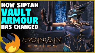 SIPTAH ARMOUR WORTH IT ANYMORE VAULTDELVING CHANGES  Conan Exiles  Age Of Sorcery [upl. by Esaertal]