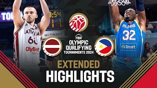 Latvia 🇱🇻 vs Philippines 🇵🇭  Extended Highlights  FIBA OQT 2024 Latvia [upl. by Moffat]