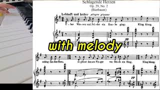 Schlagende Herzen accompaniment with Melody 반주 멜로디연주 R Strausshigh voice [upl. by Sokin]